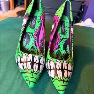 Iron Fist Green and Pink Zombie Heels